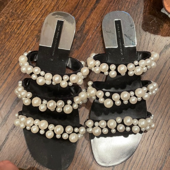 Zara pearl sandals size 37